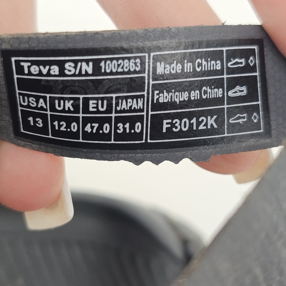 Teva Barracuda Hiking Sport Sandals Waterproof Adjustable Black Men's US13 - Picture 6 of 6